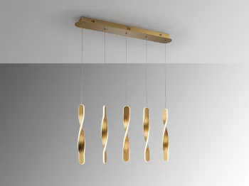 Люстра Twist 5L золотая 77X41X9 CM
