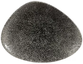 Тарелка треугольная Raku Quartz Black 20X15 CM