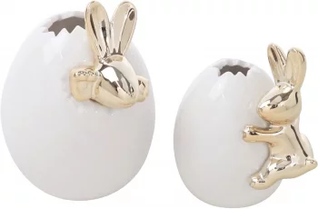 Набор из двух декоративных ваз Eggs Vase 4X4X10 / 6X6X11 CM