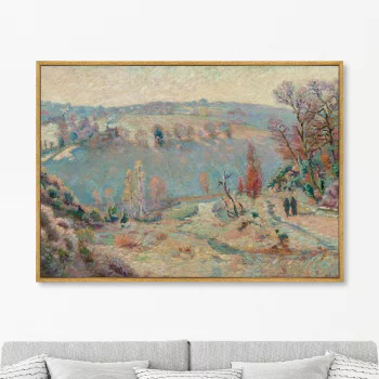 Постер на холсте Valley of the Sedelle at Pont Charraud White Frost 105X75 CM