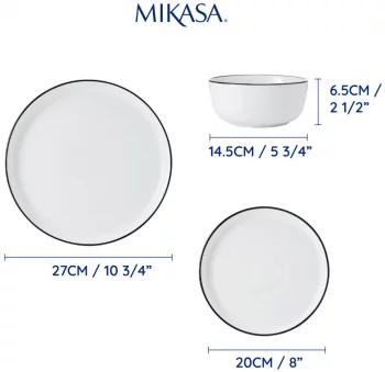 Сервиз обеденный фарфоровый Mikasa Limestone 12 шт 