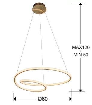 Подвесной светильник Tube 60X15 CM