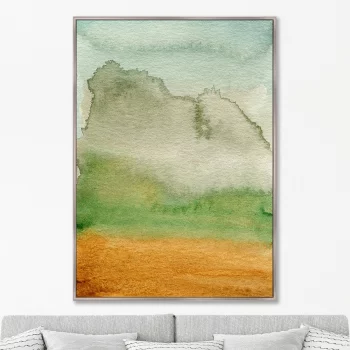 Постер на холсте Clouds descend on the mountains 75X105 CM