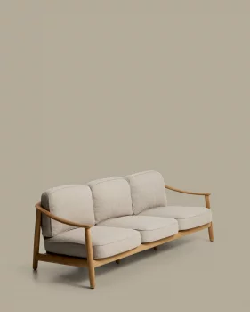 Уличный трехместный диван Elunda из массива тикового дерева FSC 100% 215X94X78 CM
