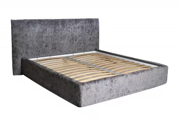 Кровать Modena с подъемным механизмом, шенилл Grammy 980, серый 218X215X111 CM
