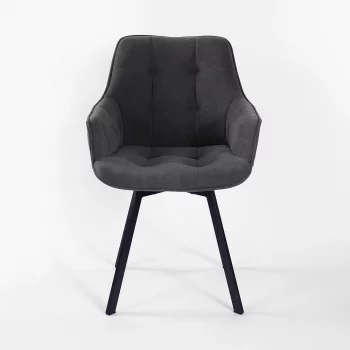 Стул Авиано вращающийся темно-серый бархат 57X60X87 CM