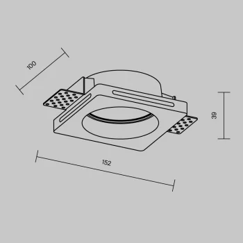Встраиваемый точечный светильник Downlight 10X10X3.9 CM