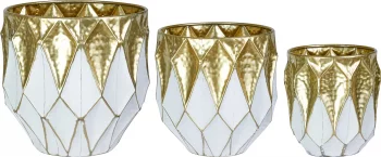 Комплект из трёх кашпо Skirgaila 34X34X32 / 29X29X29 / 22X22X24 CM
