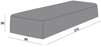 Защитный чехол на шезлонг Ривьера 210X80X30 CM