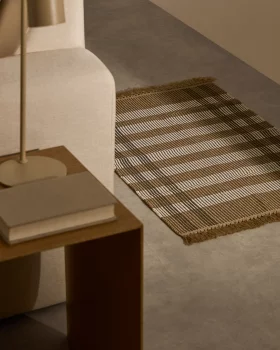 Ковер Barani из синтетических волокон бежевый и коричневый 60X90 CM