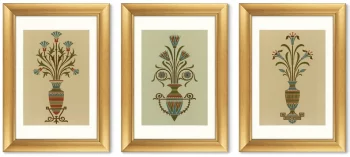 Набор из 3-х картин Floral pattern 51X71 / 51X71 / 51X71 CM