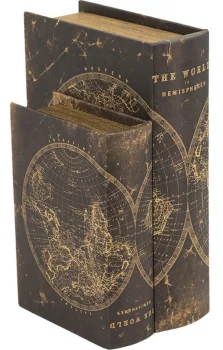 Набор шкатулок в виде книг World 27X7X33 / 25X5X25 CM
