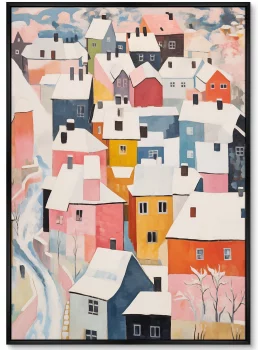 Набор из двух постеров на холсте Above the town 75X105 / 75X105 CM