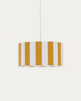 Потолочный абажур Ciral с жёлто-белыми полосами 40 CM