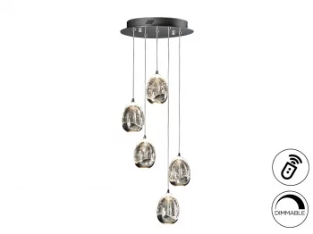Люстра Rocio LED 5L DIM хром 30X30X80 CM