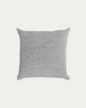 Чехол для подушки из 100% льна Marena в чёрно-белую полоску 45X45 CM