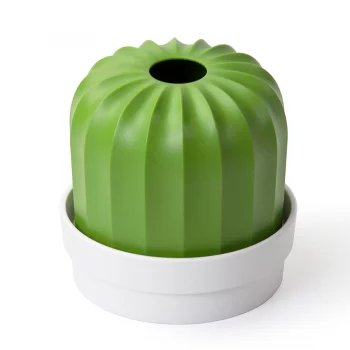 Держатель для салфеток cactiss пластиковый, белый с зеленым