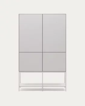 Высокий четырёхдверный комод Vedrana белый лакированный МДФ 97.5X160 CM