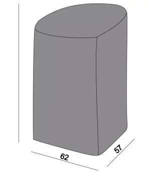 Защитный чехол на два стула серый 68X68X83 CM