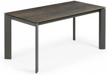 Раскладной стол Atta 160-220X90X76 CM с имитацией состаренного метала серый