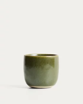 Зелёная керамическая кружка Uilo 7X7X6.3 CM