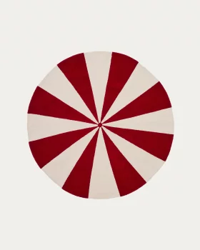 Хлопковый ковер Wirla бежево-красный 100X100 CM