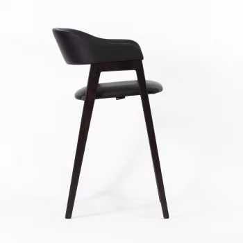 Стул полубарный Челси черная экокожа массив бука 88X59X51 CM