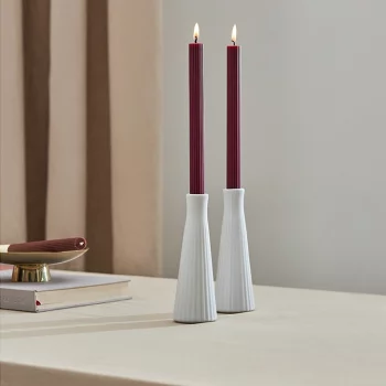 Набор из двух свечей Edge 2X2X25 / 2X2X25 CM бордового цвета