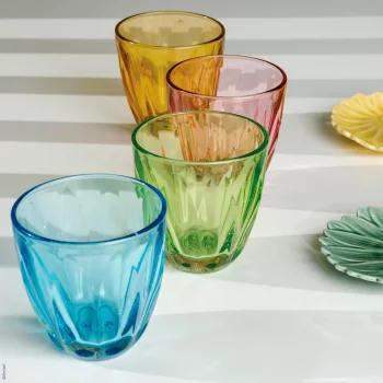 Набор из четырёх разноцветных бокалов Lily 250 ml