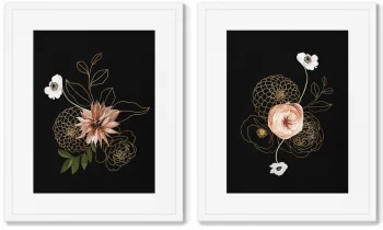 Диптих Golden flowers No2 42X52 / 42X52 CM