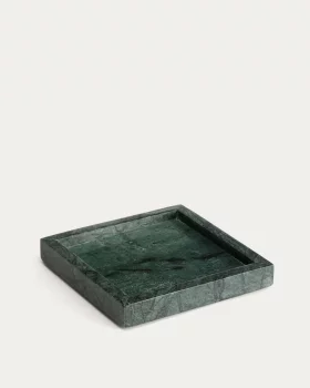 Декоративный поднос из зеленого мрамора Serela 18X18 CM