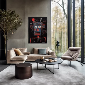 Постер на холсте Robots the joy of being 75X105 CM