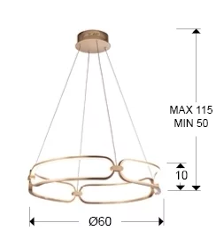 Подвесной светодиодный светильник Colette 60 CM