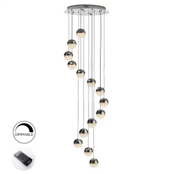 Подвесной светильник Sphere LED 14L Ø51 DIM Bluetooth хром 50X50X175 CM