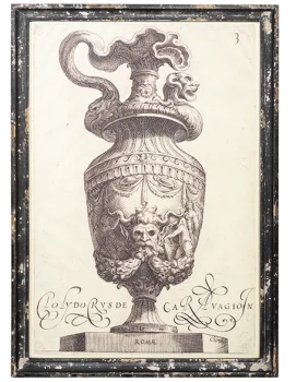 Постер в состаренной раме Antic 68X98 CM