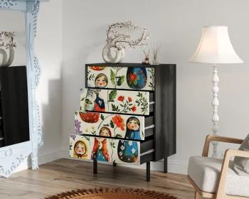 Вертикальный комод с четырьмя ящиками Emerson 80X45X110 CM