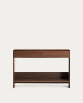 Консоль Norlen с 2 ящиками и полкой в шпоне ореха 120X35X81 CM