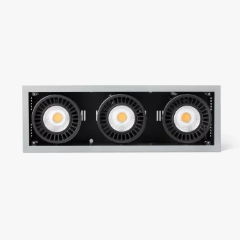 Встраиваемый карданный светильник Colin-3 серый LED 72-108W 3000K 56° 17,3X17,3X18,2 CM