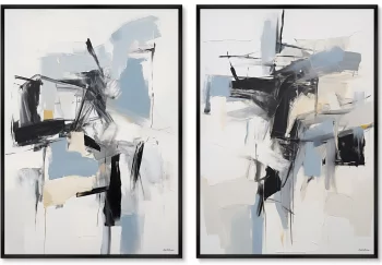 Набор из двух постеров на холсте Linear space 75X105 / 75X105 CM