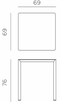 Стол обеденный Piave 69X69X76 CM