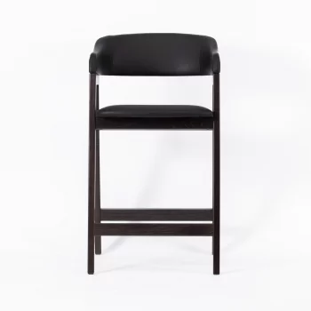 Стул полубарный Челси черная экокожа массив бука 88X59X51 CM