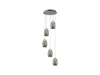 Подвесной светильник Nebula LED 5L хром 38X38X130 CM