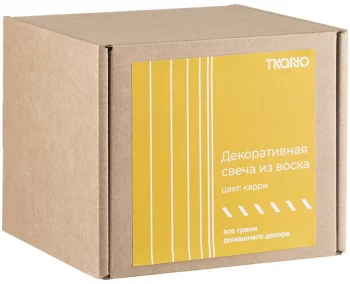 Свеча декоративная Edge 9X9X11 CM цвета карри