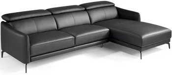 Угловой кожаный диван Chaiselongue 283X194X75/94