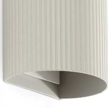Настенный светильник SOLE круглый серый с рифлением 2xGU10 15.5X6.5X8 CM