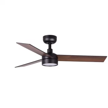 Потолочный вентилятор RUDDER S черный / орех 106X27.6 CM