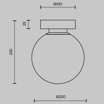 Настенный светильник Basic Form 20X23X20 CM