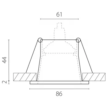 Встраиваемый светильник Levigo Base 9X9X5 CM
