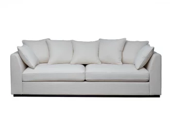 Трехместный диван Roberto, рогожка, кремовый BOTEGA SVBEG 100X90X250 CM