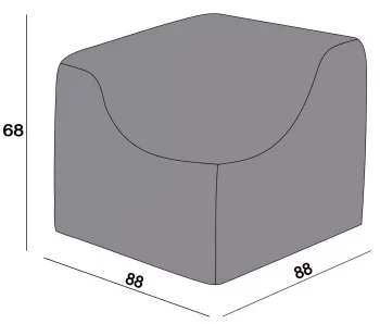 Защитный чехол на угловой модуль Лунго 86X86X65 CM